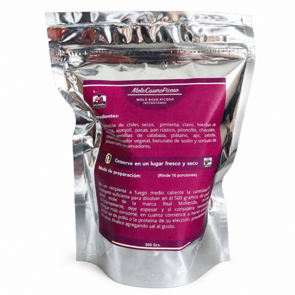 Mole Picoso Marca Real Molienda en Pasta Estilo Casero 500g.